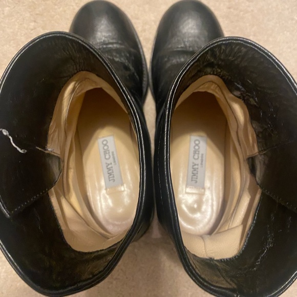 Authentic Jimmy Choo black leather Biker boots - Picture 5 of 8